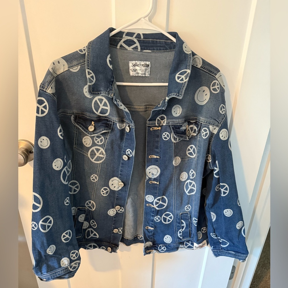 Justice Brand Stranger Things Jean jacket. Like new.